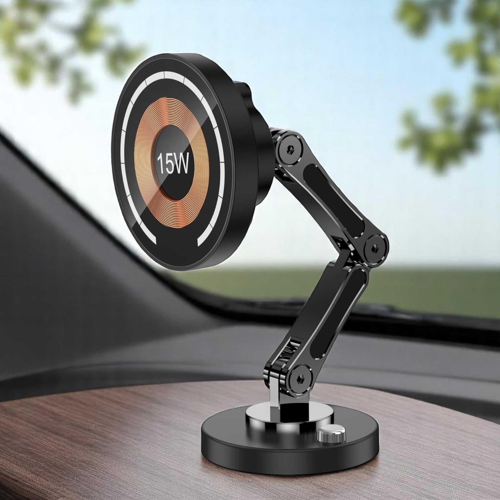 Support Téléphone Magnétique Voiture - MagSafePhoneStand™ - Avec Chargeur